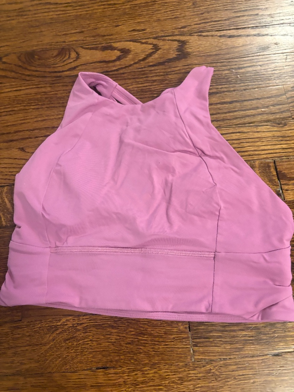 Lululemon- Free To Be Serene Bra High Neck Long Line Magenta Glow- Size 8